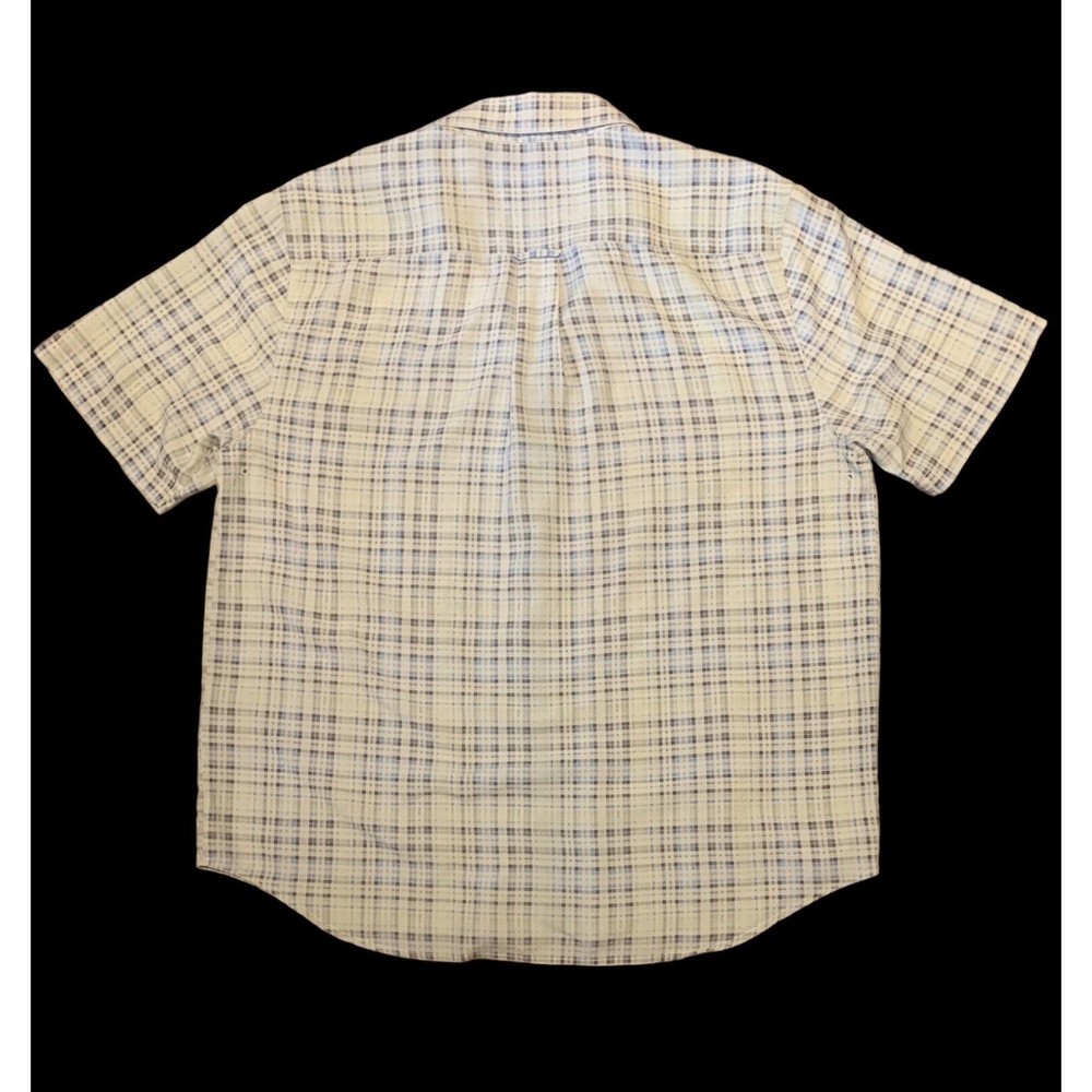 Nat Nast Men's Silk Shirt Plaid Size Large Short Sleeve American Fit FAST SHIP - Picture 2 of 8